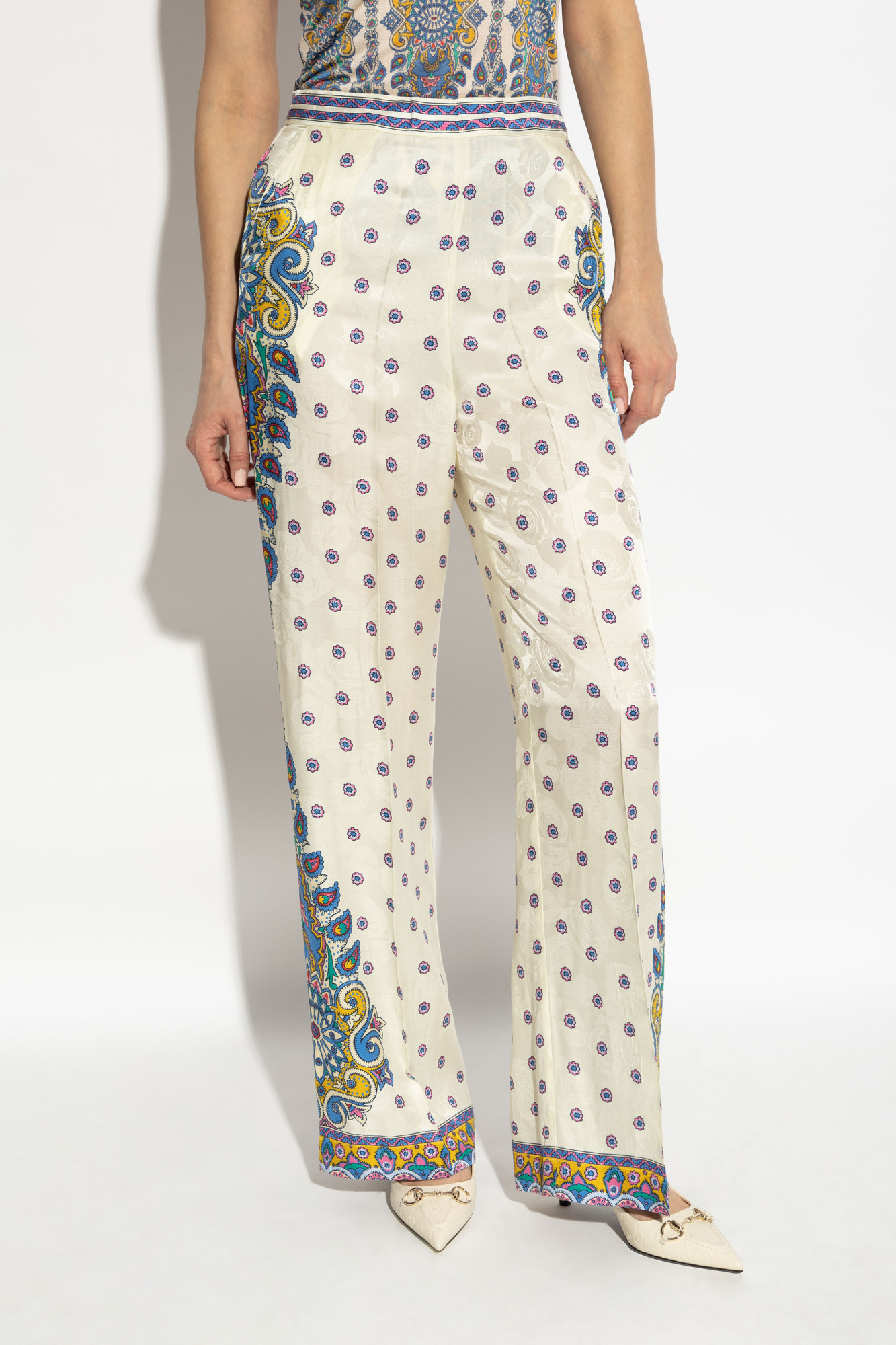 パンツ ETRO SS25 Palazzo pants (WREA0014AQ115 X0800) Etro Pants with decorative pattern | Women's Clothing | Vitkac
